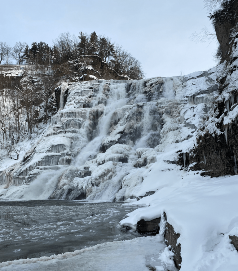 Ithaca Falls Trail in Winter