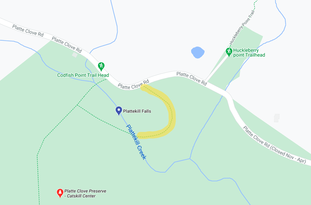 Plattekill Falls Trail Map