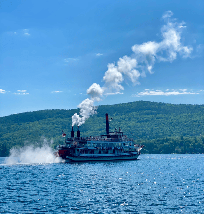 Minne-Ha-Ha Cruise boat along the picturesque Lake George